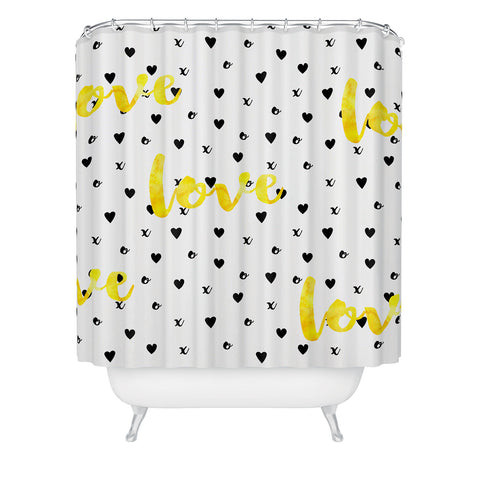 Hello Sayang Love XOXO Shower Curtain