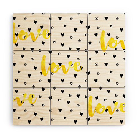Hello Sayang Love XOXO Wood Wall Mural