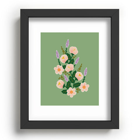 Hello Sayang Lovely Roses Green Recessed Framing Rectangle