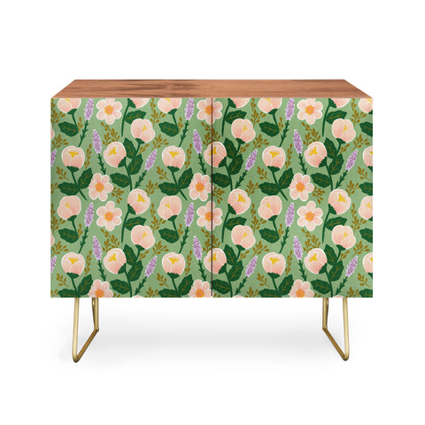 Hello Sayang Lovely Roses Green Credenza