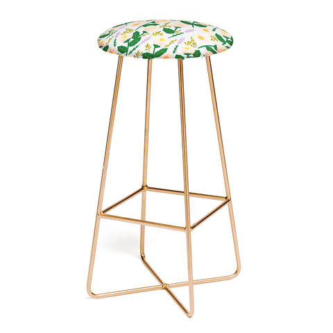 Hello Sayang Lovely Roses Grey Bar Stool