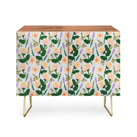 Hello Sayang Lovely Roses Grey Credenza