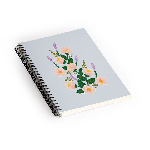 Hello Sayang Lovely Roses Grey Spiral Notebook