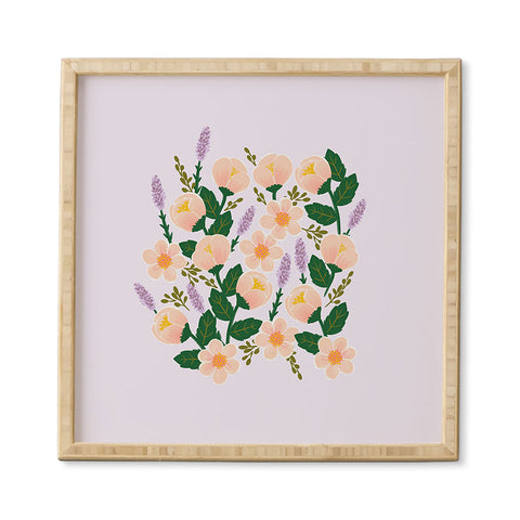 Hello Sayang Lovely Roses Lavender Framed Wall Art