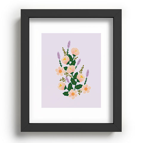 Hello Sayang Lovely Roses Lavender Recessed Framing Rectangle