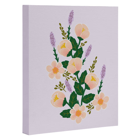 Hello Sayang Lovely Roses Lavender Art Canvas
