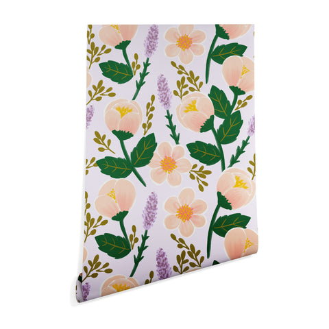 Hello Sayang Lovely Roses Lavender Wallpaper