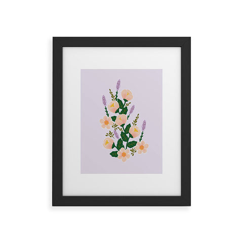 Hello Sayang Lovely Roses Lavender Framed Art Print
