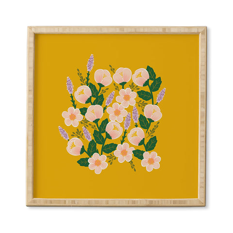 Hello Sayang Lovely Roses Yellow Framed Wall Art
