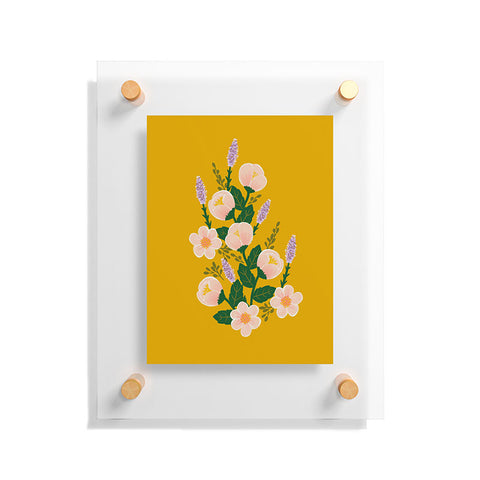 Hello Sayang Lovely Roses Yellow Floating Acrylic Print
