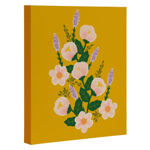 Hello Sayang Lovely Roses Yellow Art Canvas