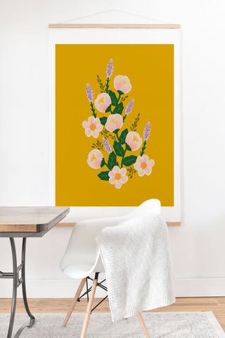 Hello Sayang Lovely Roses Yellow Art Print And Hanger
