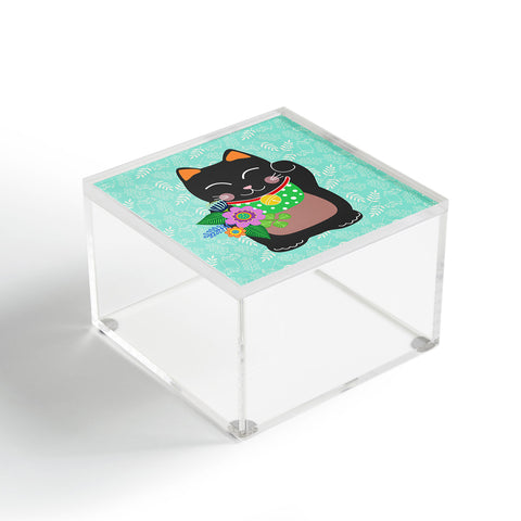 Hello Sayang Lucky Black Cat Acrylic Box