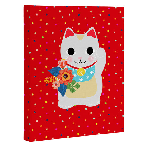 Hello Sayang Lucky Cat Art Canvas