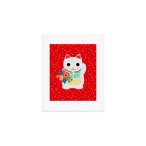 Hello Sayang Lucky Cat Art Print