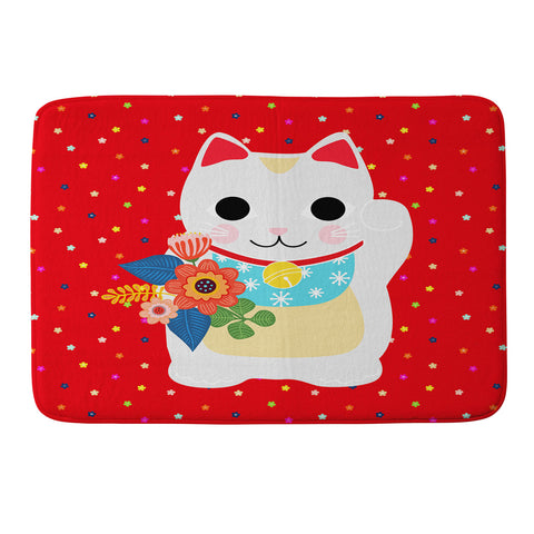 Hello Sayang Lucky Cat Memory Foam Bath Mat