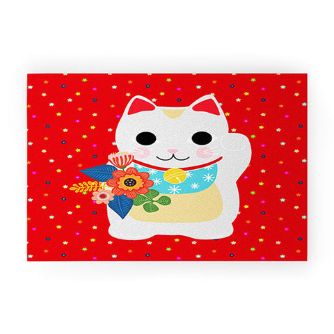 Hello Sayang Lucky Cat Welcome Mat