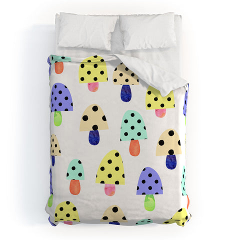 Hello Sayang Magic Mushrooms Duvet Cover