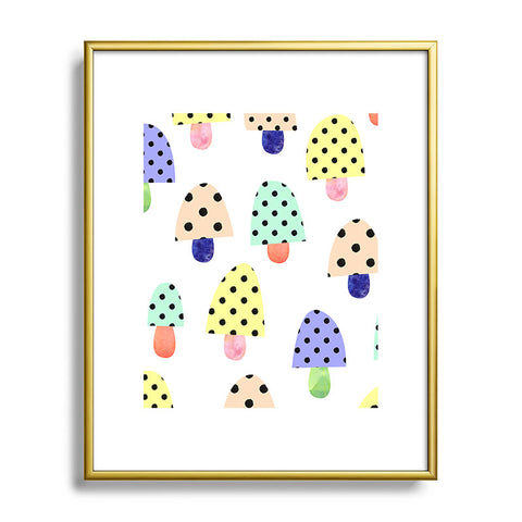 Hello Sayang Magic Mushrooms Metal Framed Art Print