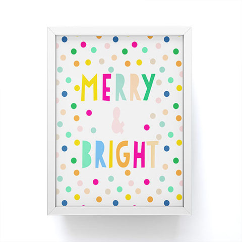 Hello Sayang Merry And Bright Polka Dots Framed Mini Art Print