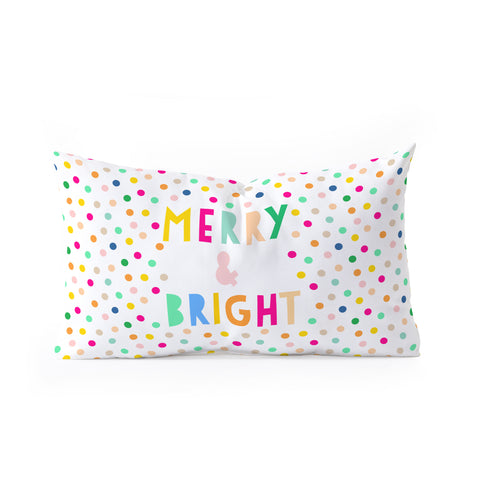 Hello Sayang Merry And Bright Polka Dots Oblong Throw Pillow