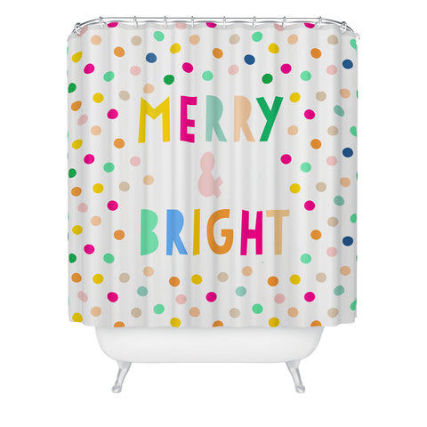 Hello Sayang Merry And Bright Polka Dots Shower Curtain