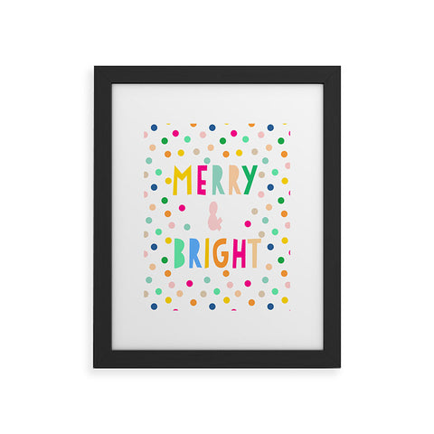 Hello Sayang Merry And Bright Polka Dots Framed Art Print