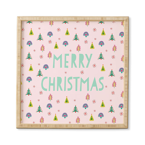 Hello Sayang Merry Christmas Trees Framed Wall Art