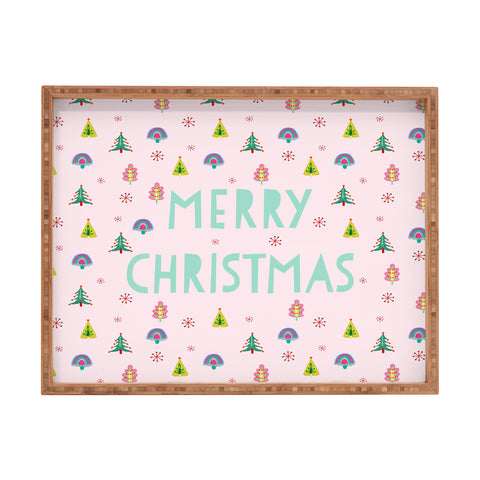 Hello Sayang Merry Christmas Trees Rectangular Tray