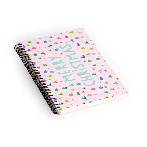 Hello Sayang Merry Christmas Trees Spiral Notebook