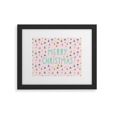 Hello Sayang Merry Christmas Trees Framed Art Print
