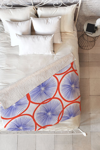 Hello Sayang Mod Circles Fleece Throw Blanket