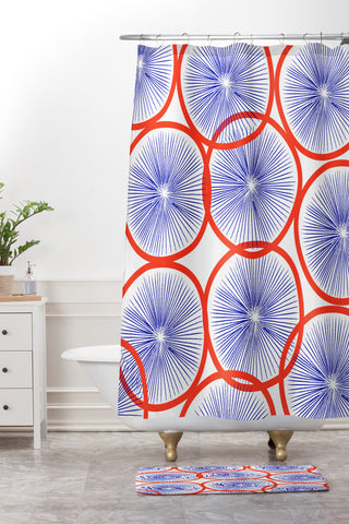 Hello Sayang Mod Circles Shower Curtain And Mat