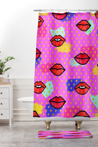 Hello Sayang Mon Cheri Shower Curtain And Mat