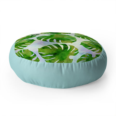 Hello Sayang Monster Monstera Floor Pillow Round