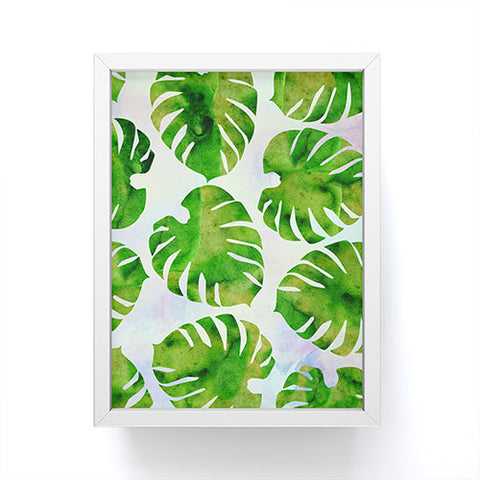 Hello Sayang Monster Monstera Framed Mini Art Print