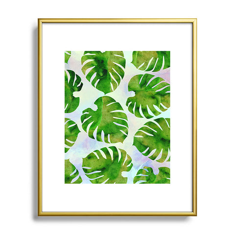 Hello Sayang Monster Monstera Metal Framed Art Print