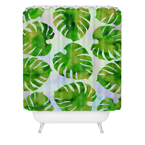 Hello Sayang Monster Monstera Shower Curtain