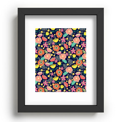 Hello Sayang Night Wild Flowers Recessed Framing Rectangle
