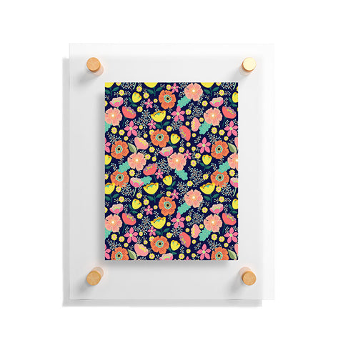 Hello Sayang Night Wild Flowers Floating Acrylic Print