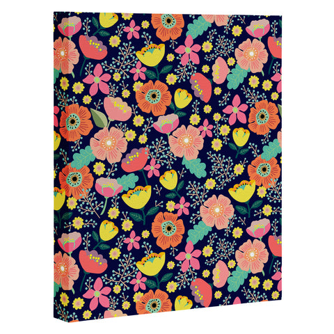 Hello Sayang Night Wild Flowers Art Canvas