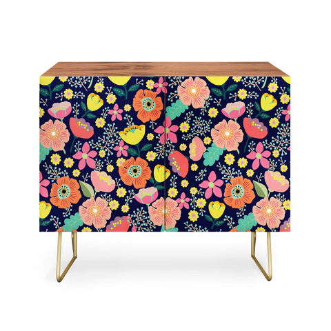 Hello Sayang Night Wild Flowers Credenza