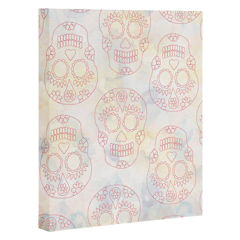 Hello Sayang Nothing Dull About Skulls Art Canvas