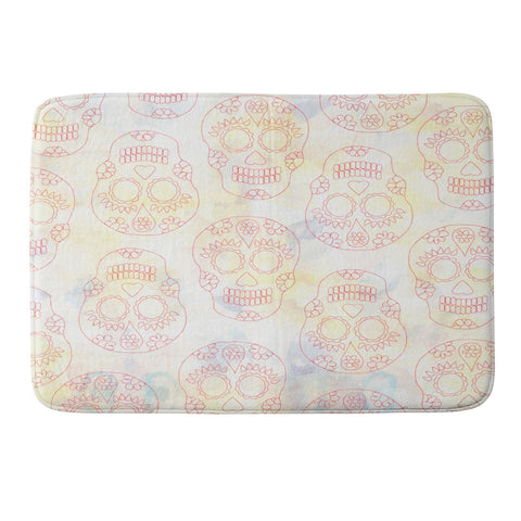 Hello Sayang Nothing Dull About Skulls Memory Foam Bath Mat