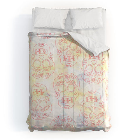 Hello Sayang Nothing Dull About Skulls Comforter