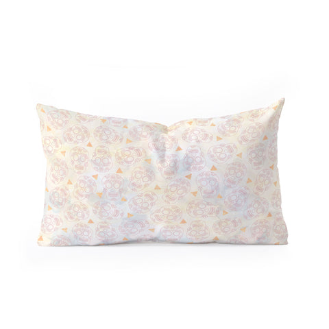 Hello Sayang Nothing Dull About Skulls Oblong Throw Pillow