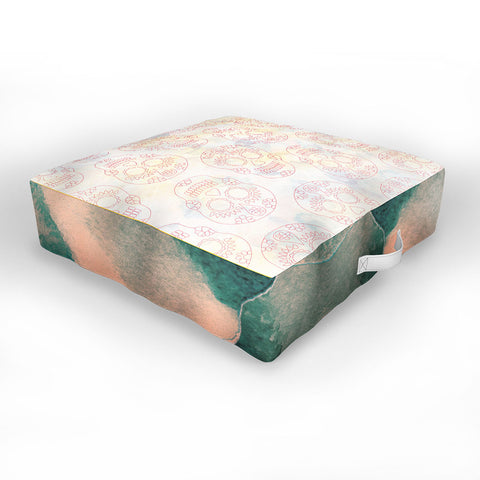 Hello Sayang Nothing Dull About Skulls Outdoor Floor Cushion