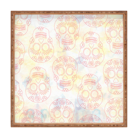 Hello Sayang Nothing Dull About Skulls Square Tray