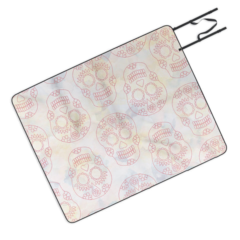 Hello Sayang Nothing Dull About Skulls Picnic Blanket