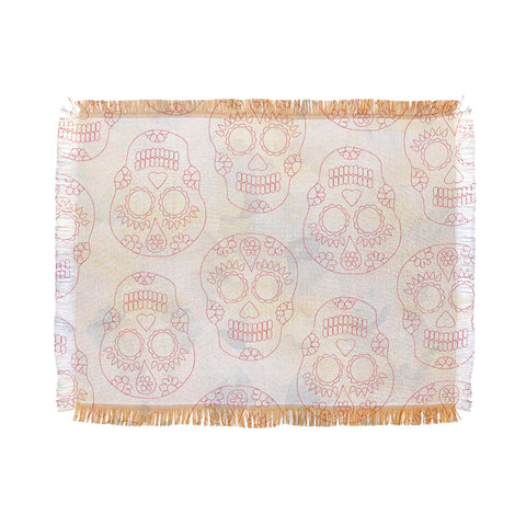 Hello Sayang Nothing Dull About Skulls Throw Blanket